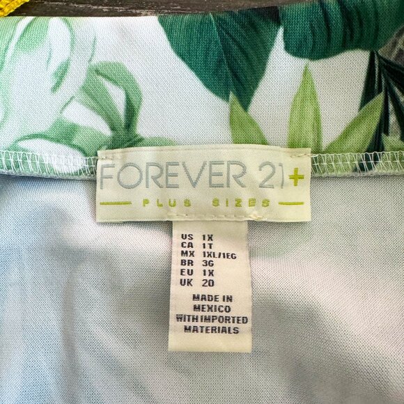 Forever 21 Plus Mid Calf skirt with Green Leaf Print size 1x NWT - Picture 4 of 5